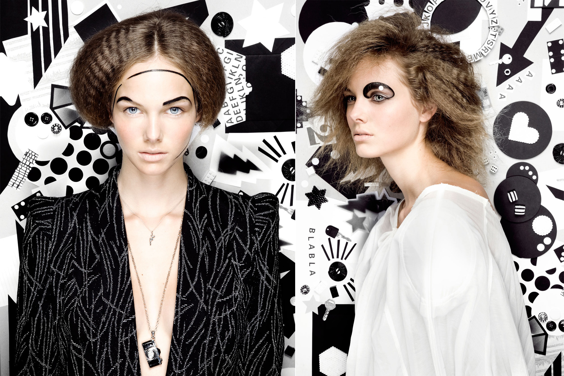 Beauty - doctor-fashion - Toeps - Visagie-magazine - graphic - blackwhite (spread 1)